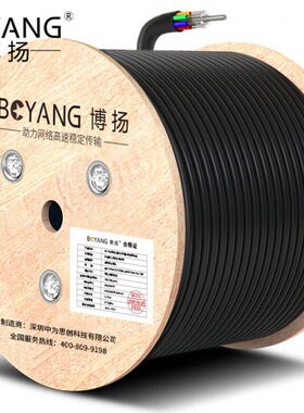 博扬GYFTY-4B1.3 4芯室外非金属光缆 层绞式非铠装单模光纤线管