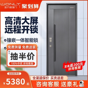 WL/王力甲级安全防盗门智能门锁一体化入户进户门CL107定制子母门