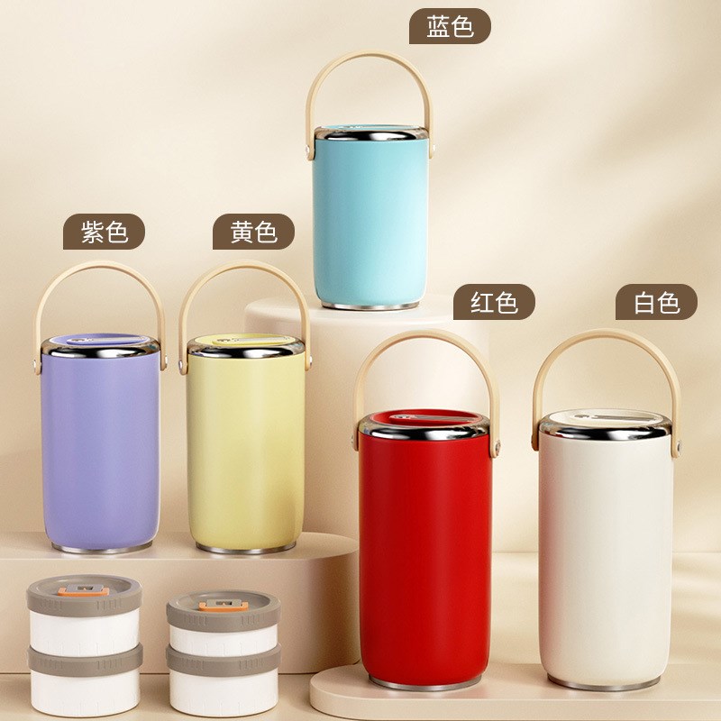 304不锈钢便当饭盒上班族便携带饭保温桶大容量长效真空保温提锅