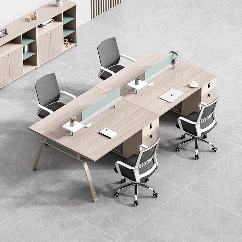 办公桌椅组合简约现代员工办公桌四/6人位双人面对面办公室工位桌