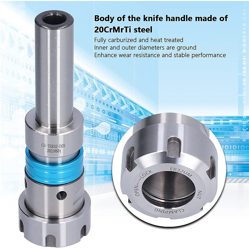 GS-TER32-D25数控车床攻丝刀柄攻牙器伸缩浮动断丝锥夹头夹具丝攻