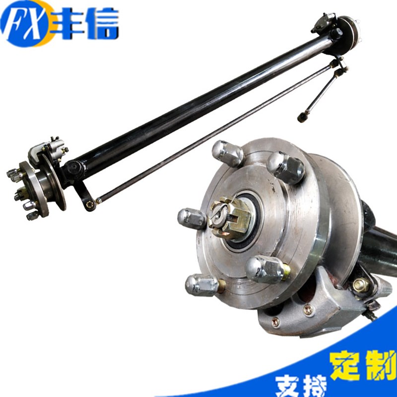 电动改装车桥五孔悬浮碟刹制动卡钳搬运车桥10寸实心轮胎匹配前桥