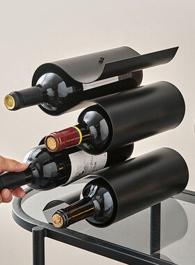 红酒架摆件轻奢高l档简约现代客厅玄关摆设餐厅多瓶酒瓶酒柜装饰