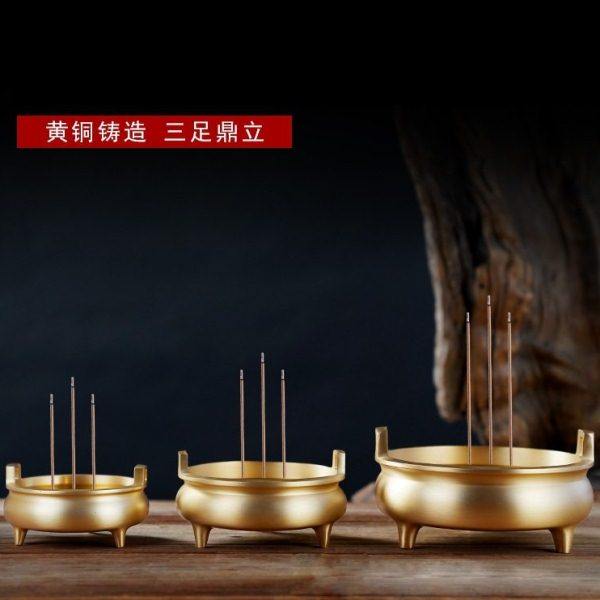 黄铜香炉大号宣德炉家用供奉线香炉复古茶道香薰炉室内供佛檀香炉,家居饰品,香薰炉,淘宝优惠券,粉丝福利购,淘宝优惠卷