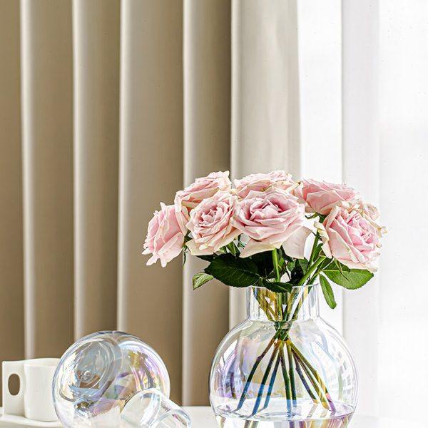 现代简约透明玻璃花瓶摆件客厅插花水养向日葵鲜花艺术大肚创意小,家居饰品,花瓶,淘宝优惠券,粉丝福利购,淘宝优惠卷