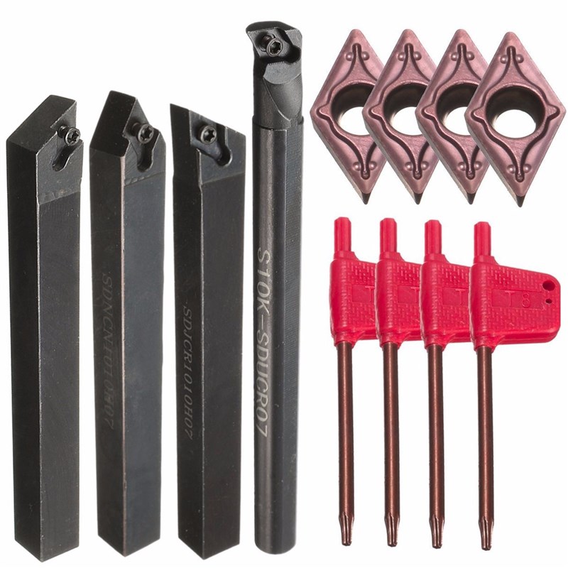 数控刀杆S10K-SDUCR07+SDJCR+SDJCL+SDNCN1010H07 4片刀片和扳手