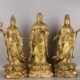 铜西方三圣 杨铜记 家居公室三圣摆件厂家 华严三圣