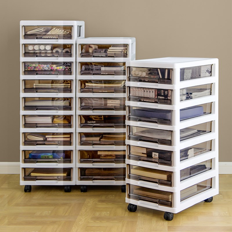 25N塑料抽屉收纳柜美甲收纳储物柜小抽屉分类文件柜宿舍收纳箱