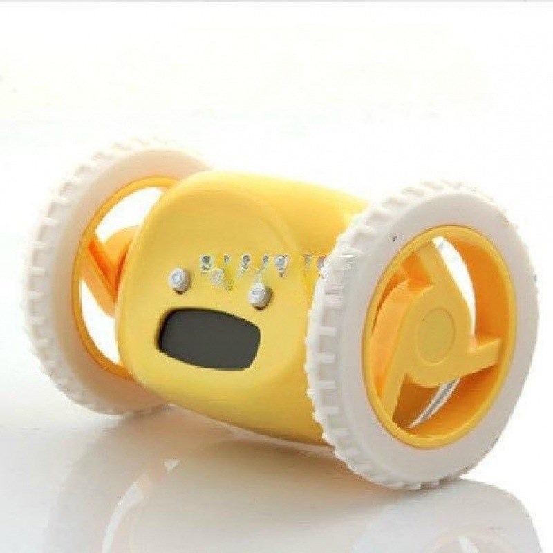 闹钟起床小学生叫醒网红超火懒虫起床会跑的款钟黄色黑色白色