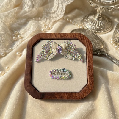 狗狗爆闪彩钻蝴蝶结BB夹