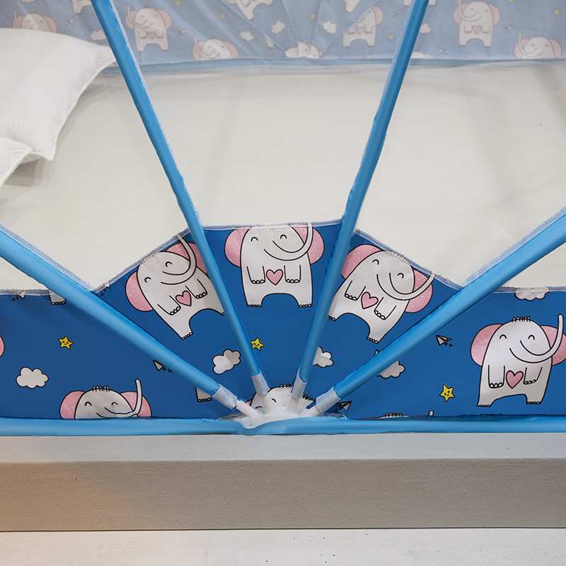 厂家 网红六股钢丝款折叠加高印花蚊帐懒人宿舍夏季家用免安装