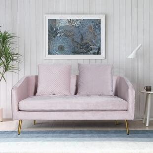 沙发客厅轻奢家具现代简约小户型家具直排绒布双人位布艺沙发