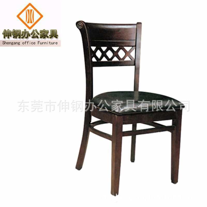 实木餐椅 中快餐厅休闲家用扶手组合分体桌架 东莞办公家具