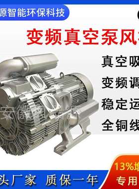 真空吸附旋涡气泵3RB350-2AAT567.5kw三叶轮气环泵高压鼓风机