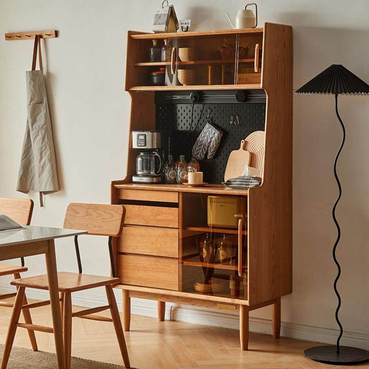 北欧实木餐边柜日式樱桃木茶水柜小户型橡木储物柜一体靠墙高柜碗,电子元器件市场,其它元器件,淘宝优惠券,粉丝福利购,淘宝优惠卷