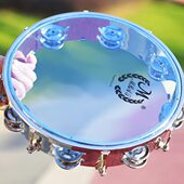 美贝特手摇铃鼓8寸10寸自调音双排不锈钢手拍鼓学生儿童演奏J135