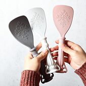 加点乐复古不粘饭勺可立式 家用粉色盛饭勺电饭煲耐高温锅铲饭铲子