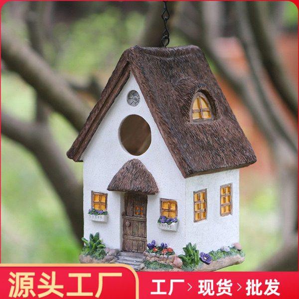 树脂鸟窝鸟屋鸟舍户外悬挂式庭院花园装饰喂鸟器摆件树脂工艺品,家居饰品,户外/庭院摆件,淘宝优惠券,粉丝福利购,淘宝优惠卷