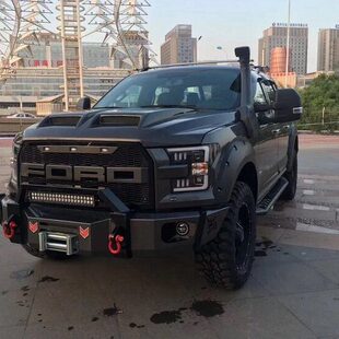 猛禽F150改装前后保险杠 竞技杠15-20款猛禽F150 防撞杠 改装前杠