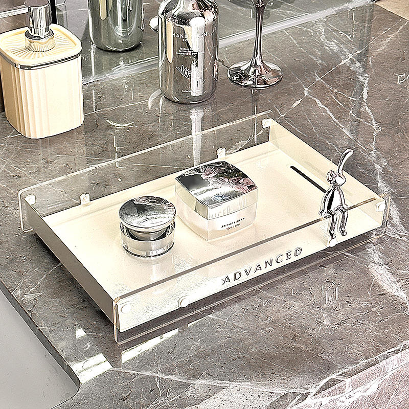 洗漱台托盘高档台面浴室卫t生间收纳架洗手间洗手台牙刷杯子置物