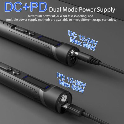 T65-SP便携式焊接铁96W DC+PD 150-450°C可调温度快速加热
