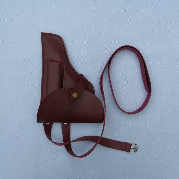 影视表演舞台演出成人儿童道具手枪套人造真皮革驳壳王八盒子枪库