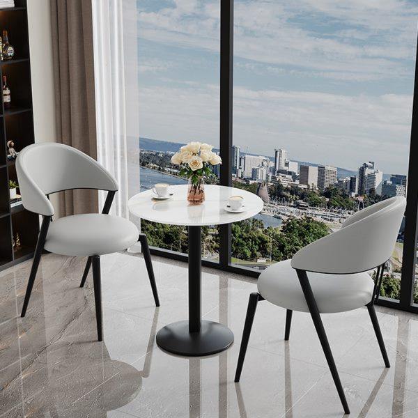 简约现代洽谈桌椅组合阳台圆形休闲桌子售楼处4S店接待圆形岩板桌,住宅家具,岩板餐桌,淘宝优惠券,粉丝福利购,淘宝优惠卷