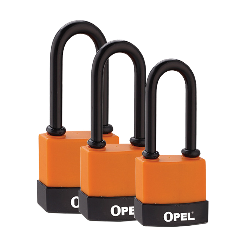 橡胶挂锁防水防锈防雨长梁包胶锁车篮锁户外家用大门车.位门锁锁