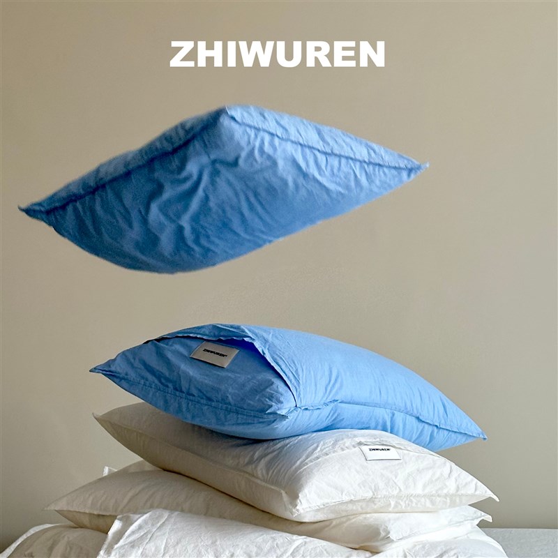 直物人24春夏【特别款】高支高z密纸感棉单品枕套全棉柔软床品北