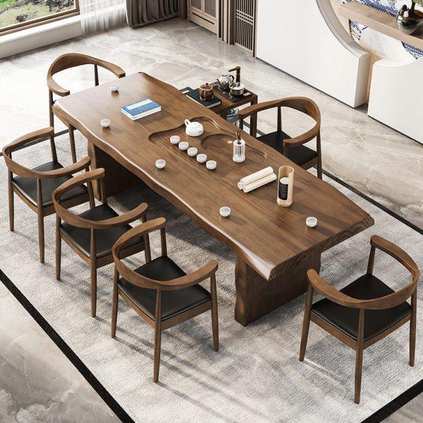 古典中式带茶盘实木茶桌 家用客厅成套泡茶桌 公接待禅意茶桌椅,商业/办公家具,茶台/茶桌,淘宝优惠券,粉丝福利购,淘宝优惠卷