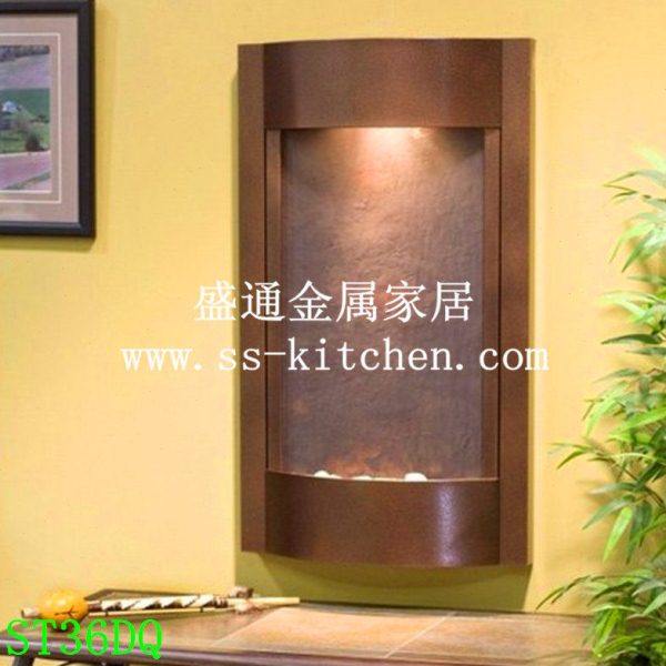 欧式流水挂件 室内喷泉瀑布 家居装饰画 壁式创意家居礼品 加湿器