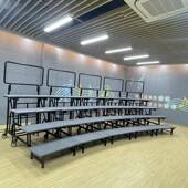 1立式 折合唱台厂家合台阶可移唱动折叠三叠层四594两层直弧用排练