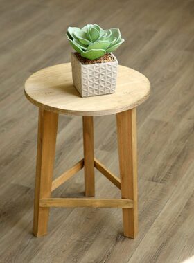 复古实木花台花架客厅阳台装饰室内落地式高脚置物架角几小茶几