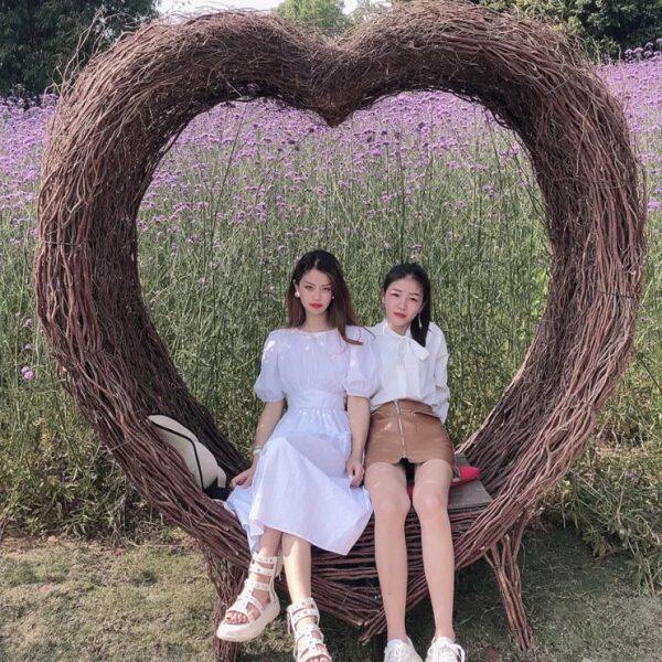 巴厘岛网红鸟巢 户外景区民宿酒店打卡悬挂秋千吊椅拍摄大型道具