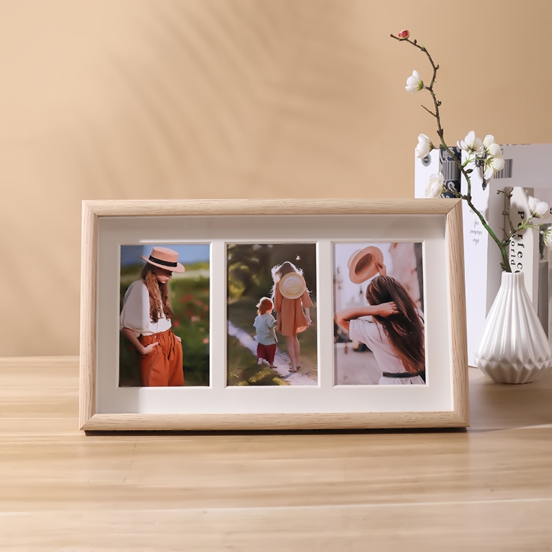 创意相框6寸三四连n组合木质摆台照片情侣婚纱洗照片简约相片摆件