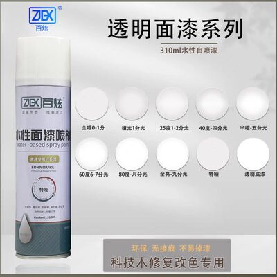 310ML蓝标水性手喷漆家具维修美容多功能手摇自喷漆透明面漆系列