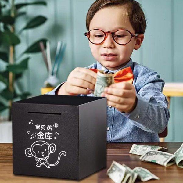 不锈钢存钱罐创意小礼品只进不出摔不烂大号打不开储蓄罐钱箱包邮