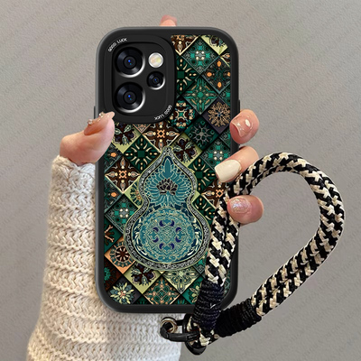 葫芦图腾适用OPPOReno15手机壳新款Reno15Pro小羊皮保护套OPPO复古Rone全包防摔Reno系列国风PLW110男女外壳