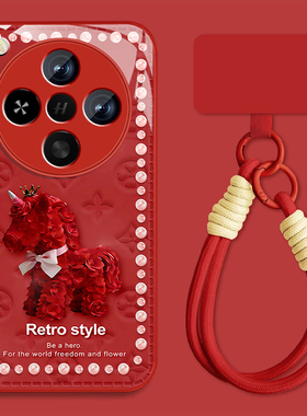 玫瑰小马适用oppofindx8手机壳女可爱Findx8pro新款新年x8s+红色x8ultra高颜值全包十防摔pr0挂绳保护套