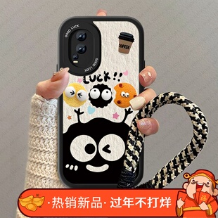 适用黑白煤球iqooneo7手机壳小羊皮NEO7se新款竞速版硅胶vivoiq00neo6se卡通创意IQOOneo6男防摔秋冬小众套