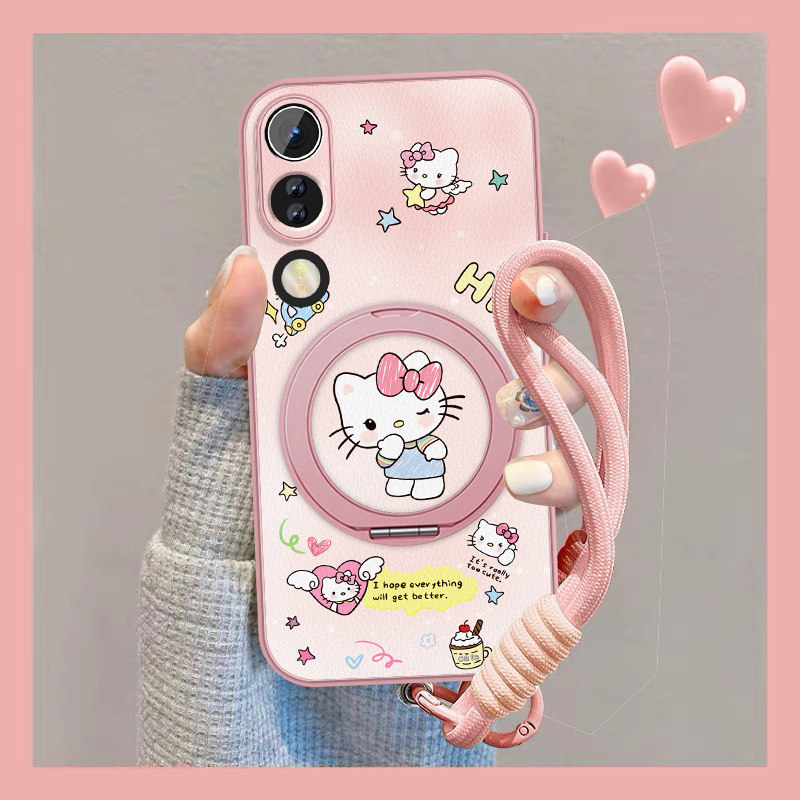 适用可爱KT猫华为荣耀畅玩40手机壳女卡通honor30plus新款凯蒂20磁吸40PLUS小羊皮保护套全包防摔挂绳,3C数码配件,手机保护套/壳,淘宝优惠券,粉丝福利购,淘宝优惠卷