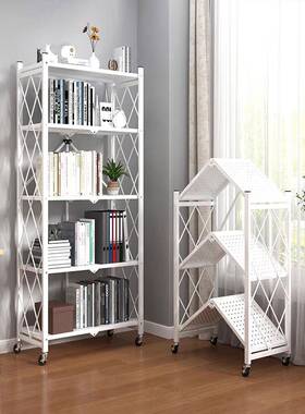 免安童装儿铁艺书小型书柜落地H008桌客折厅家用简易书架收纳叠置