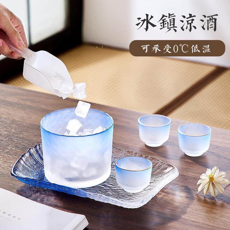 式纹清酒酒具套装无品牌/黄家用玻锤璃酒温酒器冰酒清酒杯烫酒日