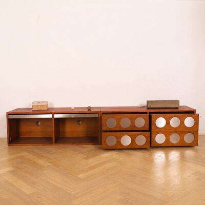 实木伊姆柜斯卡门柜电视柜模块组合落小户PQG型边柜餐边柜模地块