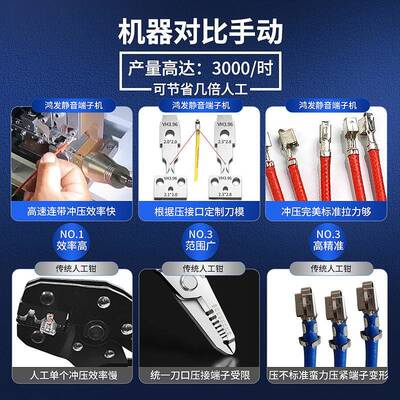 端超静NFV音线鼻子子压接OTP模具压端机机子连剥带打压端电子