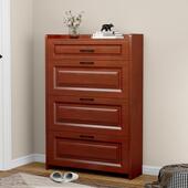 中式 柜家用新户门口入窄门厅红木大容量轻奢中色 超见描述薄翻斗鞋