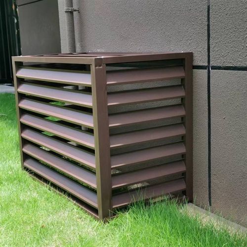 铝合金室外空调外机机箱保护罩外墙防雨遮阳百叶窗格栅空调防护罩