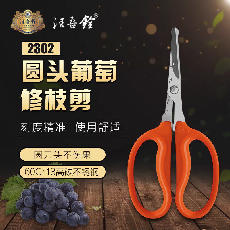 汪吾铨翘头葡萄修果专用剪刀疏果稀果剪花椒采果枇杷橘子采摘修枝