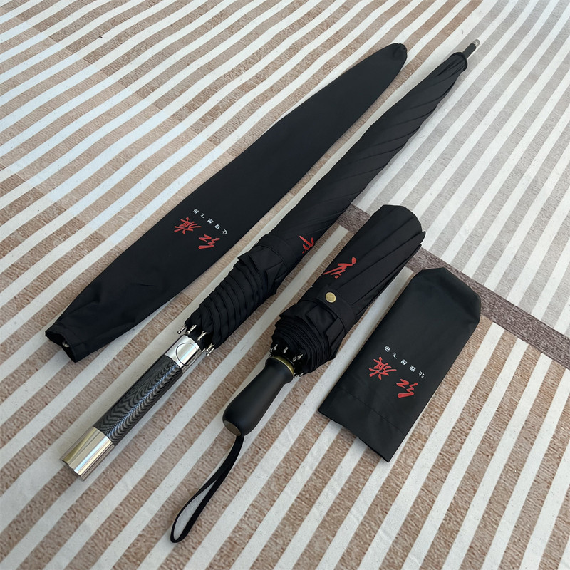 适用于红旗4S店专用车标自动折叠伞双人大号长柄广告伞定制印LOGO