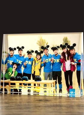 摆台水晶球摆件创意生日礼物相片制作旋转影像diy照片个性定制